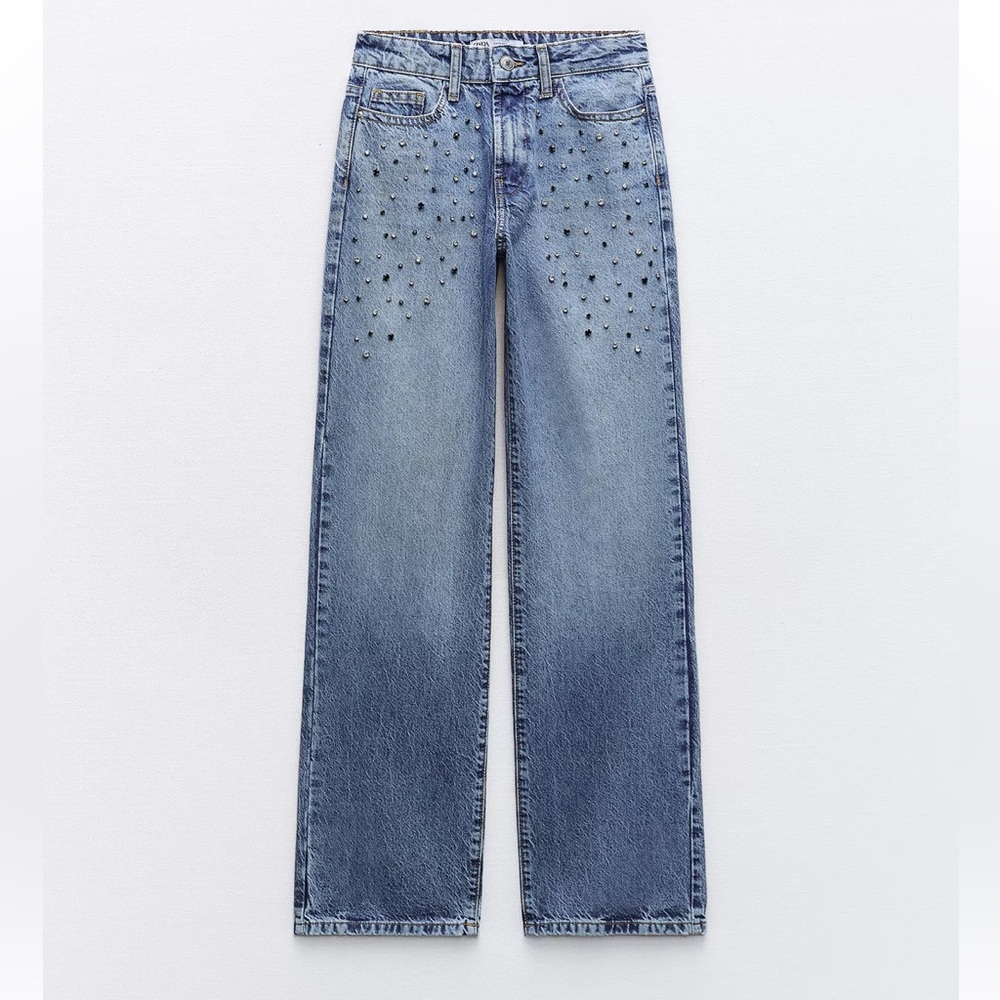 Zara rhinestone jeans size 4